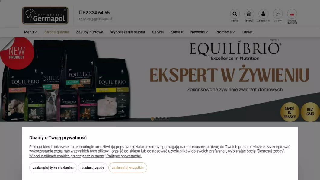 Hurtownia groomerska Germapol - podgląd