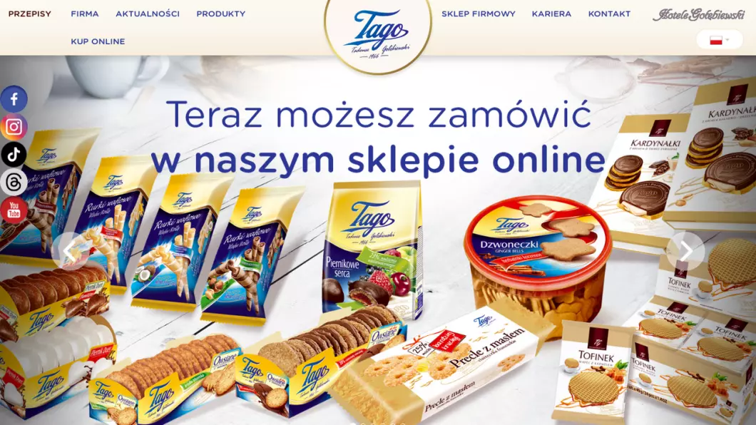 Producent ciastek - Tago - podgląd